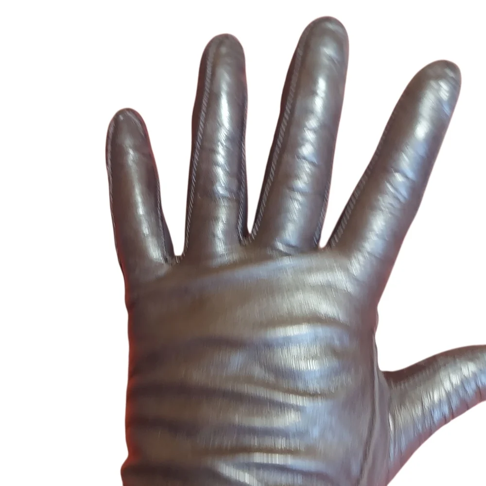 Isotoner by Aris Leather Driving Gloves Lined Women's - Picture 4 of 14